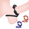 Anillo de bloqueo sin vibración transfronterizo collar de silicona para hombre anillo físico de cuatro agujeros para hombre HA-832 doble anillo bloqueo fino