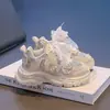 Zapatos tipo dad para niñas de 3 a 6 años, estilo otoño, estilo princesa brillante, zapatillas de suela suave, zapatos transpirables, antideslizantes y ligeros para niños