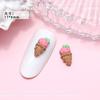 Simulación de comida, juego de donut, helado, arte de uñas, joyería, donut, lindo dibujo animado, resina, crema, pegamento, decoración, accesorios para uñas