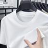 Camiseta Masculina Lyocell Lisa Fina Transfronteiriça 2025 Verão Nova Casual Reta Respirável Manga Curta para Homens