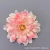 Cabeça de Flor de Hibisco Peônia, Flor de Peônia Pêssego de Fada, Decoração para Caixa de Presente DIY, Flor Artificial, Adereços de Fotografia, Flor de Seda