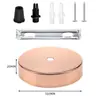 Acessórios de Iluminação DIY Disco de Teto Disco de Lustre Metal Galvanizado Dourado Ventosa Suporte de Lâmpada Base Montado na Superfície