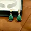 Estilo Coreano Diseño Claro Simple Forma de Corazón Forma de Gota de Agua Turquesa Diseño de Nicho Pendiente Moda Pendientes con Sensación de Alta Gama Nuevo Estilo
