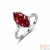 Anillo de plata de ley S925, colorido, con moissanita completa, engaste de seis puntas, piedra única de 3 quilates, banda simple, anillo cerrado, un artículo popular para ventas transfronterizas