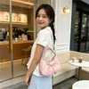 Elegante y estilosa bolsa de mano con lazo para mujer, moderna bolsa de mano con forma de media luna, bolso cruzado de moda de estilo coreano de nicho