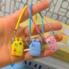 Cuerda para Teléfono Móvil L59 Casa de Muñecas Mini Bolsa de Niña de Escuela Modelo Colgante Mini Teléfono Móvil de Dibujos Animados Oso Accesorio para Colgar en el Cuello