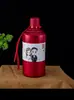 Botella de Vino Vacía Imitación Cerámica Botella de Vino Pequeña Botella de Vino Sellada Set de Boda con Palabras Felices Frasco de Vino de 0.5 kg para Uso en Casa 500ml