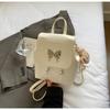 Mochila para Mujer 2026 Estilo Nuevo Casual Versátil Color Sólido Bolso de Mano Mariposa Bolsa de Viaje de Oficina Capacidad Grande Bolso de Hombro para Viajes