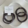 Paquete de 2 Anillos para el Cabello de Bucle Intestinal Pequeño Suaves de Alta Elasticidad Simple de Seda de Leche Calidad Sin Daño al Cabello marrón Cuerda para el Cabello Versátil