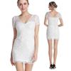 Real tiro de comércio exterior nova boate sexy lantejoulas vestido de manga curta v- pescoço cintura slim hip vestido