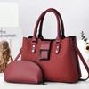 Nuevo Bolso de Mano de Comercio Exterior Moda Rayado Gran Capacidad Estereotipado Bolso de Mujer Portátil de Hombro Cruzado Set de Dos Piezas