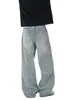 Ropa para Hombre Fengshe / Jeans de pierna ancha con salpicaduras y pedrería estilo americano moderno para hombres y mujeres, estilo casual retro recto holgado
