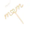 Decoración para Pastel Día de las Madres 2026 Topper de Madera con Forma de Corazón para Mamá Adorno para Postre Decoración de Ramo de Flores para el Día de la Mujer