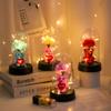 Nueva flor eterna, lindo oso de luz, flor de jabón, adornos creativos para habitación, adornos de luz nocturna para dormitorio