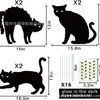 2026 Nuevo Halloween de Amazon para Exteriores Gato Negro Silueta de Terror Ojo que Brilla en la Oscuridad Letrero Decorativo