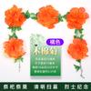 Tira de crisantemo simulado flor falsa ratán cementerio lápida sacrificial flor colgante decoración flor de seda flor de plástico ceremonia conmemorativa Qingming