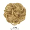 Moño de Pelo Estilo Europeo y Americano para Mujeres, Moño de Pelo Elástico, Seda de Alta Temperatura, Moño de Pelo Rizado Natural Esponjoso, Fábrica de Pelucas Transfronteriza