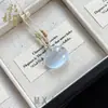 Colgante de Piedra Ojo de Gato con Cierre de Paz para Mujer, Collar de Calcedonia con Cierre Ruyi Multicolor, Nuevos Accesorios de Estilo Chino Nacional, Suministro Mayorista para Transmisión en Vivo