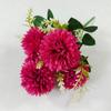 Crisantemo bola de 5 cabezas flor artificial flor pequeña falsa crisantemo para el hogar flor de seda diente de león flor adornos decoración de boda al por mayor
