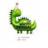 Q versão dos desenhos animados bonito dinossauro filme de alumínio Balão decoração da festa de aniversário Tiranossauro Rex dragão cuspidor de fogo saco de escola dragão balão