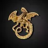 Broche Siete Dimensiones Cinco Elementos Forma de Dragón Venta al por mayor Traje Broche para Hombre Hebilla de Pin Insignia Grupo de Hermanos Traje Broche de Alta Gama