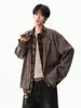 Chaqueta de Solapa Patchwork a Cuadros Falsa de Dos Piezas Hombres Mujeres Otoño Invierno Corte Limpio Estilo Old Money Chaqueta Gruesa para Pareja Cárdigan