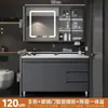 Nuevo juego de mueble de baño con lavabo cerámico integrado, lavabo moderno y sencillo para lavar cara y manos, lavabo de baño de pie