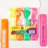 Marcador Espesso Plano Cor Única Caneta Fluorescente Atacado Pintura Estudantil Grafite Caneta Colorida 4 Peças Bolsa de PVC