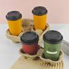 Portavasos Desechable Biodegradable de Pulpa para Té de Leche Café, Soporte Base para Vasos de Llevar Individual, Doble, Cuádruple, con Portavasos de Pulpa Removible