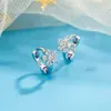 Brinco de Strass de Cinco Pétalas com Temperamento de Novo Estilo Design Pequeno de Nicho Moda de Luxo Leve Toque de Alto Padrão Brinco de Flor para Mulheres