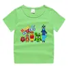 2026 Nova Roupa Infantil Verão Camiseta de Manga Curta para Meninos e Meninas Camiseta Base de Algodão Camiseta de Meia Manga para Bebê Top Infantil