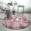Amazon Estilo Nórdico Tie-dye Gradiente Cor Sólida Redonda Mesa de Centro Redonda para Quarto Tapete para Sala de Estar Suportes Atacado