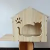 Árbol para gatos resistente al desgaste antiadherente para pelo tronco de madera maciza tronco de árbol muerto casa grande para gatos árbol rascador de celebridad de internet plataforma de salto para mascotas integrada