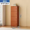 Armario de almacenamiento minimalista y moderno con cerradura, adecuado para sala de estar, montado en la pared, armario de almacenamiento multi-compartimento, armario de almacenamiento doméstico de cinco cajones