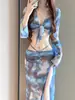 Lindo Moda Praia Plus Size para Mulheres, Biquíni de Praia Vestido Longo, Estilo Tailandês Nicho High-End Novo Modelo, Adequado para Fontes Termais, Esconde o Formato do Corpo para Mulheres Curvilíneas