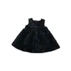 Vestido de forro polar con lunares para niña, colección de invierno 2026, lindo y grueso vestido tipo chaleco para bebés, vestido infantil, zdq6780