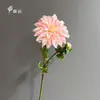 Flor de Dalia Artificial Corona Tallo Único Venta al por Menor Decoración para el Hogar Boda Accesorios Arreglo de Boda Flor Artificial Flor Seca