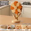 Tapete resistente ao calor de madeira maciça para cozinha e mesa de jantar, porta-prato de girassol, porta-copos, descanso de panela, resistente a altas temperaturas, ornamento criativo em forma de árvore