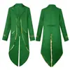 Nuevo Halloween Medieval Masculino Retro Punk Borde Dorado Esmoquin para Hombre Vestido Cos Performance de Escenario Abrigo