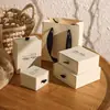 Caja de Joyería Blanca en Polvo para el Festival Qixi al por Mayor Caja para Anillos Caja de Tapa y Base Caja con Cajón para Pendientes y Collares Caja de Embalaje para Joyería