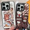 Adecuado para Apple 17 Serie Artesano de Cuero 18 Pro Max iPhone 15 Pintado en Cuero Anti-Caída 16 Agujero Grande Funda para Teléfono 14