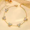 Pulsera de Acero de Titanio Moda Europea y Americana Transfronteriza Pulsera de Trébol de Cuatro Hojas Pulsera de Lujo Ligero de Niña Sentido de Alta Gama Pulsera Explosiva para Pareja Pulsera