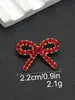 Botones Metálicos de Pajarita Incrustados con Diamantes, Decoraciones de Alto Gama para Suéteres y Abrigos, Botones Cosidos a Mano, Accesorios para Ropa, Botones Metálicos de Lujo Ligero