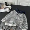 Sudadera para Niños Otoño e Invierno Estilo Coreano Suéter de Rayas para Niños Superior Holgado Casual Estilo Fresco para Niños