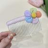 Peine para el cabello de niñas, popular en Internet, con horquilla para la parte posterior de la cabeza, artefacto para peinar el cabello roto de niñas, peine de flores para niñas pequeñas