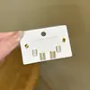 Set de Tres Piezas de Aretes de Botón de Circonia en Forma de Cubo de Azúcar Pendientes Sencillos de Alta Gama Versátiles con Diseño de Nicho Agujas de Plata 925