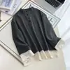 Ropa interior para mujer talla grande de 100 kg, nuevo estilo de invierno, diseño elegante, empalme de encaje, camiseta interior de manga larga 9359