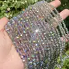 Nuevos productos más vendidos transfronterizos 4/6/8 cortes cuentas planas de cristal rosa verde cristal de imitación accesorios para joyería DIY