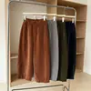 Nuevos pantalones casuales rectos de moda estilo coreano para mujer, cintura elástica con cordón, para principios de otoño de 2026, holgados, adelgazantes, versátiles, largos