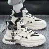 Zapatillas de trabajo de caña alta extragrandes transfronterizas para hombres, jóvenes, de suela gruesa, que aumentan la altura, a la moda, elegantes, streetwear y zapatos casuales